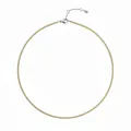 Collier tennis avec zircons jaunes taillés en carré sur une chaîne en acier inoxydable argenté - Argent - Novembre Jaune Clair