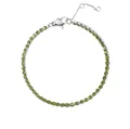 Tennisarmband mit olivgrünen Zirkonia-Steinen und silberner 18K-Beschichtung - Silber-August Olivgrün