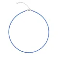 Collier tennis étincelant avec pierres bleues et fermoir argenté réglable - Argent - Septembre Bleu Roi