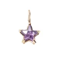 Star-shaped gold pendant featuring a faceted purple gemstone for jewelry making - June Purple Star - Gold Style (YPS3015)
