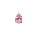 Birnenförmiger rosa Zirkonia-Anhänger mit 14K Goldfassung für DIY-Halsketten und Schmuck - Oktober Rosa - Gold