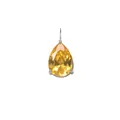 Gelber Zirkonia Anhänger in Tropfenform aus 14K Gold für DIY Schmuckherstellung - November Hellgelb-Silber