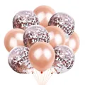 Roségoldenes 60. Geburtstag Ballon-Set mit Glitzerkonfetti und Sternen-Details - Roségold + 60 Pailletten