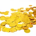 Sparkling 10g pack of rose gold round confetti with metallic finish for party balloons - Gold