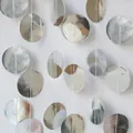 Zilveren metalen cirkel papieren slinger voor feest- en bruiloftsdecoratie - Spiegel Zilveren Cirkels