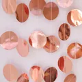 Glinsterende roségouden cirkelslinger met metalen spiegeleffect voor feestdecoratie - Spiegel Roségouden Cirkels