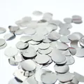 Glimmering metallic silver round confetti sequins for festive party decoration - Silver