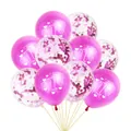 Pink 1st Birthday balloon set with gold confetti and festive 1st Birthday prints - Magenta Balloons with Magenta Confetti