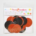 2M Halloween banner with orange glitter and black paper circles in retail packaging - 2m / Black and Glitter Rose Gold Circle Garland