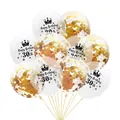 Konfetti Luftballons zum 30. Geburtstag mit Goldglitzer und Happy Birthday Krone - 12 Zoll / 30 Jahre Alt + Gold Konfetti