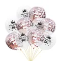 Roségoldene Konfetti-Ballons zum 40. Geburtstag mit Happy Birthday Kronenaufdruck - 12 Zoll / 40 Jahre Alt + Roségold Konfetti
