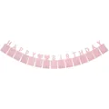 Pink Happy Birthday photo banner with heart details for baby first year celebration party - Pink Birthday Theme (HAPPY BIRTHDAY)
