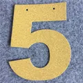 Signe de bannière de fête chiffre 5 doré à paillettes avec trous de suspension décor - Chiffre 5 / Or