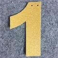 Détail du chiffre un doré scintillant pour bannière personnalisée de mariage - Chiffre 1 / Or