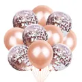 Roségoldenes Luftballon-Set zum 70. Geburtstag mit Metallic- und Konfetti-Ballons - Roségold + 70 Pailletten