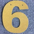 Détail du chiffre 6 à paillettes dorées pour décoration de mariage et d'anniversaire - Chiffre 6 / Or