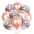 80. Geburtstag Roségold Konfetti und Latexballons Set für Jubiläum Party Dekorationen - Roségold + 80 Pailletten