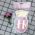 Pink Happy Birthday banner letter H card with gold crown for party decorations - Pink with Ballet Crown
