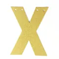 Lettre X dorée à paillettes pour décoration de mariage et bannière de fête personnalisée - Lettre X / Or