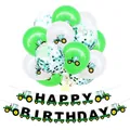Construction excavator tractor theme birthday party decoration set with balloons and banner - Construction Theme Design Four