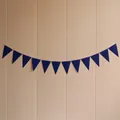 Navy blue triangular bunting banner for birthday party and home atmosphere decoration - Navy Blue Triangle / Dark Blue
