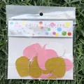 Guirlande de cœurs en papier rose blanc et doré dans un emballage de fête festif - Guirlande de cœurs 2m rose, blanc et doré