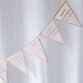 Triangle bunting banners in white with rose gold foil Happy Birthday To You text - Small Rose Gold Foil Triangle