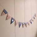 Vintage American style star and stripe pattern triangle bunting banner for party decoration - American Shield Style Triangle / American Style Colors