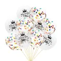 50th Birthday balloon set with colorful confetti and crown happy birthday prints - 12 Inch / 50 Years Old + Colorful Confetti