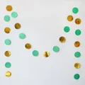 Guirnalda circular de purpurina verde y oro para decoración de fiestas navideñas - Tipo estándar / Todo Verde Con Purpurina