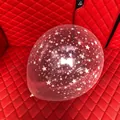 Transparent 12-inch latex balloon with white star patterns for party decoration - Transparent Starry Sky