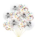 60th birthday balloon set with gold confetti and black crown print on stands - 12 Inch / 60 Years Old + Colorful Confetti