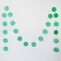 Guirnalda de círculos verdes brillantes para decoración de paredes de fiestas - Tipo estándar / Verde Y Dorado Metálico
