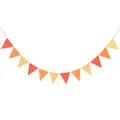 Detail of red orange and yellow triangle bunting garland for birthday party decorations - Orange Triangle Banner