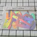 Holografisches Happy Birthday Banner in Verpackung für den ersten Babygeburtstag Deko - Altes Skript Happy Birthday - Holografisch Silber