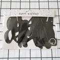Schwarzes Geburtstagsbanner-Set in Klarsichtverpackung mit Schnur auf Karostoff - Altes Skript Happy Birthday - Schwarz
