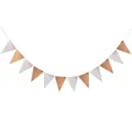 Rose gold and grey triangle bunting banner for birthday party atmosphere decoration - Mirror Rose Gold and Silver Triangle / Mirror Rose Gold / Silver