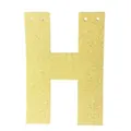 Lettre H dorée à paillettes pour décoration de guirlande personnalisée de mariage - Lettre H / Or