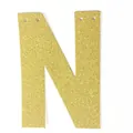 Lettre N dorée à paillettes pour décoration de fête et guirlandes de mariage - Lettre N / Or