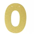 Pendentif scintillant doré lettre O ou chiffre 0 pour décorations de bannières - Lettre O / Or