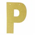 Lettre P dorée pailletée pour décoration de guirlande de mariage et anniversaire - Lettre P / Or