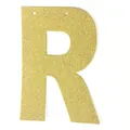 Lettre R dorée pailletée pour bannière personnalisée de mariage et décoration de fête - Lettre R / Or