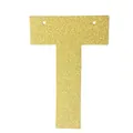 Lettre T dorée à paillettes pour décoration de guirlande de mariage et anniversaire - Lettre T / Or