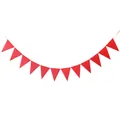 Festive red triangular bunting garland banner for birthday party and holiday decorations - All Red Triangle Banner / Red
