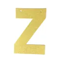 Lettre Z décorative dorée à paillettes avec trous pré-percés pour fête de mariage - Lettre Z / Or