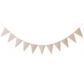 Beige triangular bunting banner with 12 pieces for birthday party and home wall decoration - All Light Pink Triangle Banner / Pink