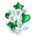 Kit de ballons fête koala avec étoiles en aluminium vert et ballons confettis latex - Combo de Ballons Koala Vert