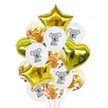 Détails du kit ballons koala avec étoiles dorées et ballons latex à confettis - Combo de Ballons Koala Doré