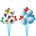Kit de ballons de transport avec voitures, avions et étoiles colorées pour fête d'enfant - Feu Signalisation Ballon Avion