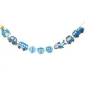 Blaue Girlande mit Fahrzeugen und Little Baby Text für Kinderpartys und Dekorationen - Kleines Baby Banner